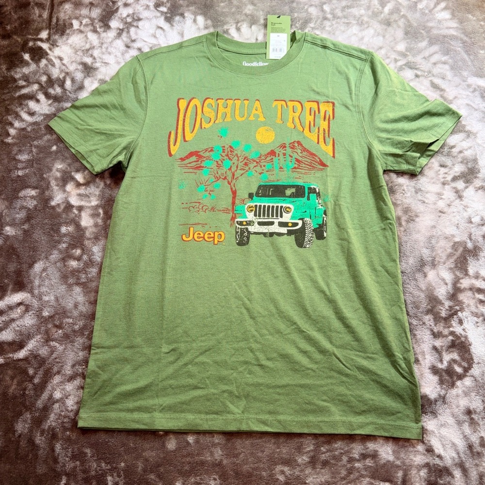 Goodfellow‎ Jeep Joshua Tree Graphic T-Shirt Mens L Green NWT National Park